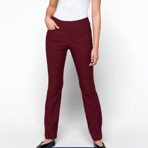 NWT | Violets & Roses | Cassandra Pull On Bootcut Pant | Size 10 | Burgundy